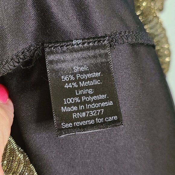 Green and gold shimmery Simply Vera Wong dress - Picture 4 of 4